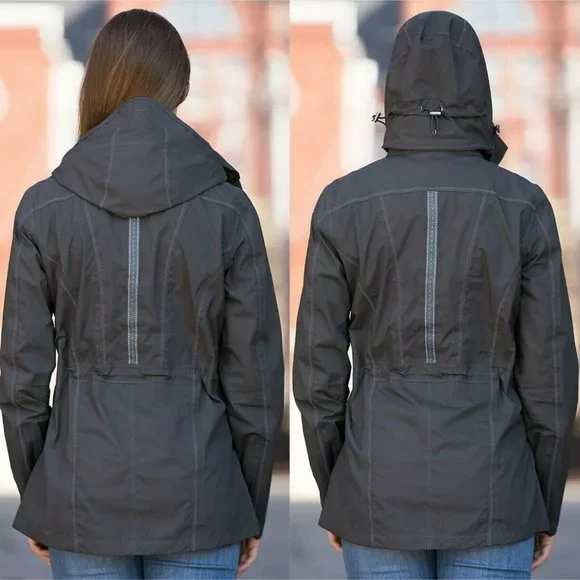 Kuhl Saboteura Waterproof Jacket Zip Raincoat Raven Gray Lightweight Size Small - Picture 3 of 12